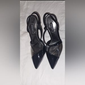 Nine West Black Heels with Mesh Detail